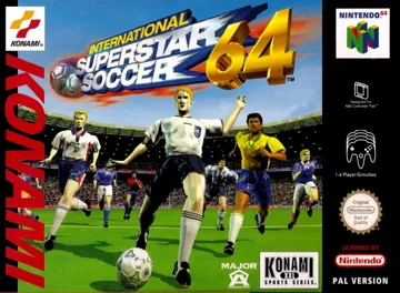 International Superstar Soccer 64 (Europe) box cover front